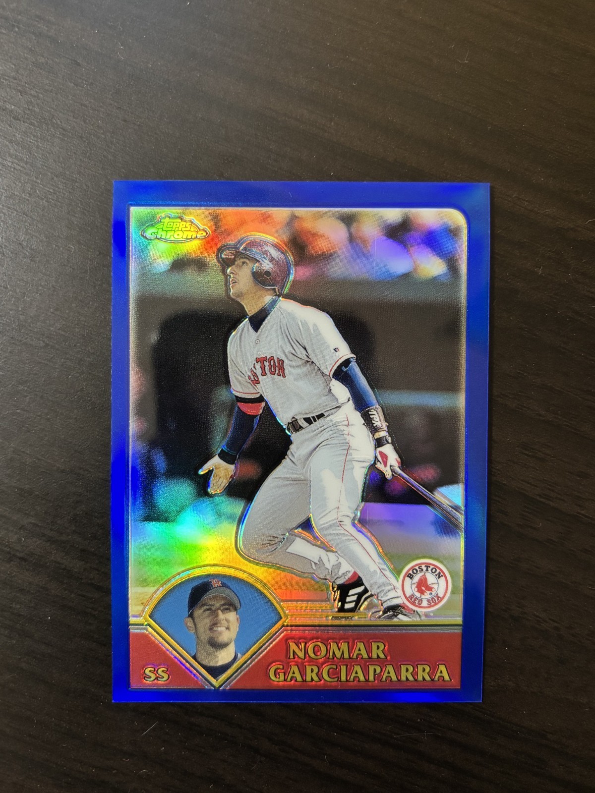 Nomar Garciaparra 2003 Topps Chrome Blue REFRACTOR /699 #45 Boston Red Sox SP
