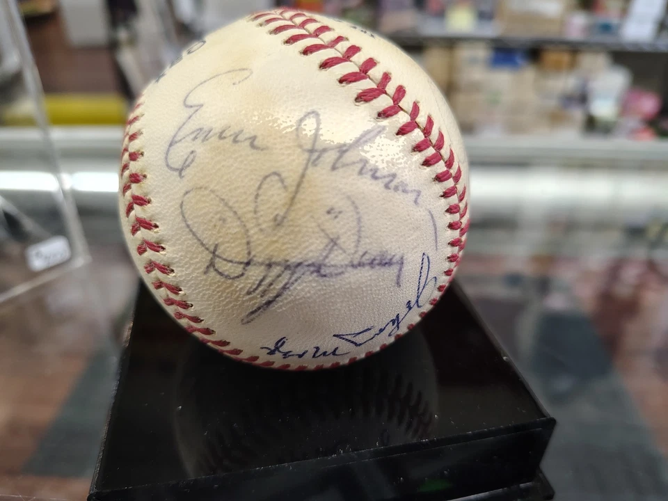 Spalding MLB Baseball SIGNED x14 Dizzy Dean, Bob Uecker, Slaughter, Mathews +++ - Image 2 of 4
