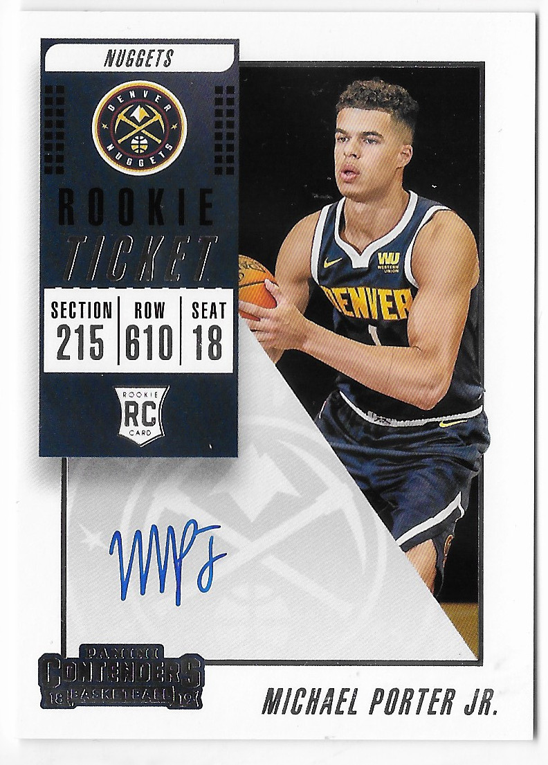 Michael Porter Jr. 2018 Contenders #137 Rookie Ticket Auto Price