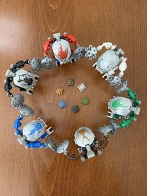 2003 Lego Bionicle 8573-8578 BOHROK TAL Complete set of 6 - Kranas & Manuals