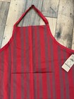 Chef Works Urban Collection Unisex 2 Pocket Bib Apron, One Size Red/Gray Striped — photo 4