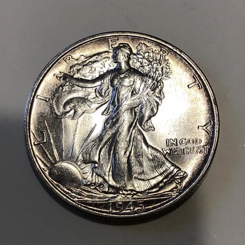 1945 S Walking Liberty Half Dollar Superb Gem BU Gorgeous Uncirculated Gem