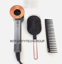 OEM Dyson Supersonic Hair Dryer Nickel/Copper Fast Drying Brush Comb Set