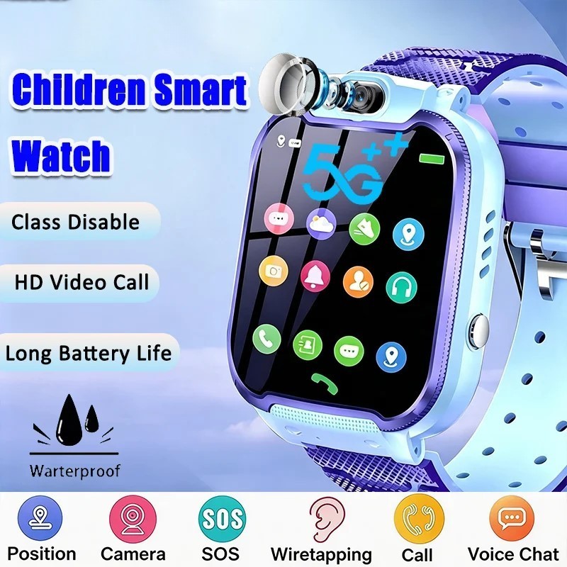 New Kids 4G Smart Watch SOS GPS Location Sim Card Call Green