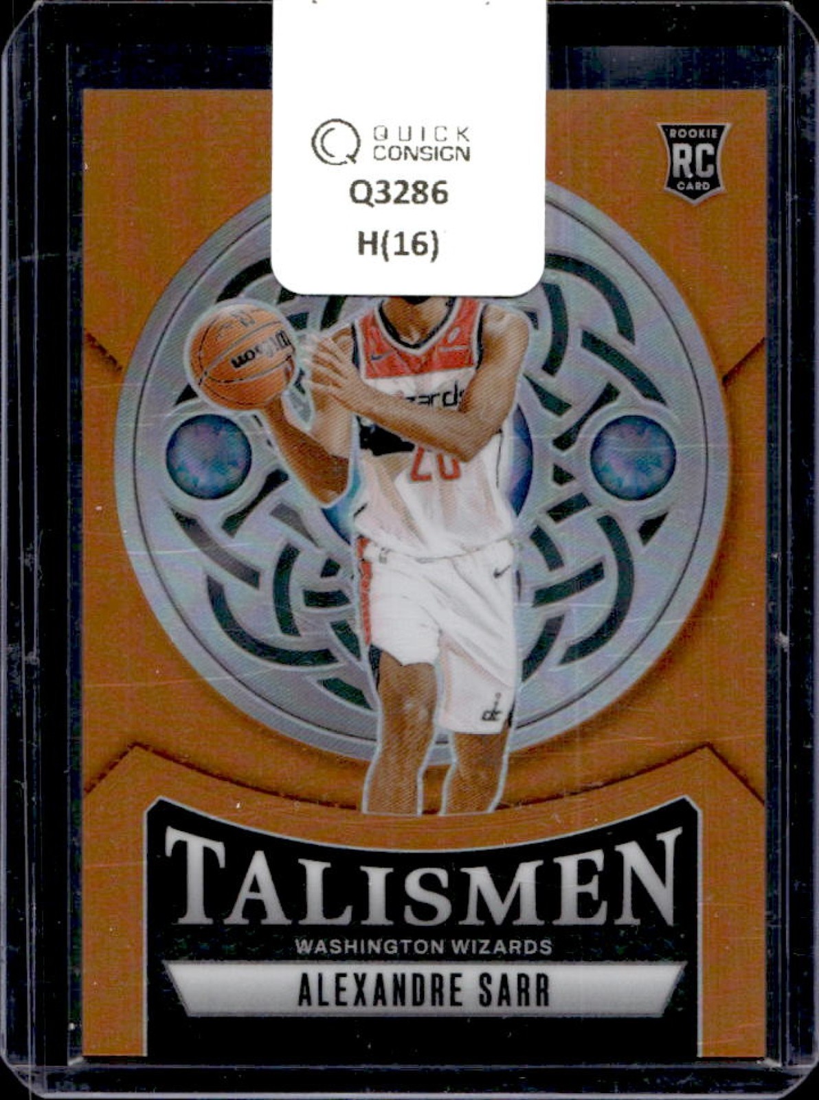 2024-25 Panini Prizm Alexandre Sarr Talismen RC Orange Rookie #/49 Wizards