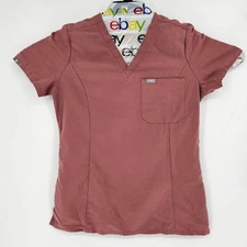 Figs Scrub Top Womens Small Catarina One Pocket Pastel Pink Healthcare Uniforms