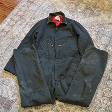 Walls Blizzard Pruf Coveralls Men Sz L Tall Work 80 s Mechanic Vtg USA READ