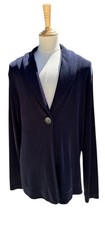 NWT CHICO'S TRAVELERS Women's Acetate Slinky Travel Jacket Navy Blue Size 0 XS S