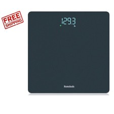 Lightweight Tempered Glass Bathroom Scale with Blue Design  Accuracy