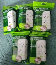 LOT OF 5 Greenlite 5 Outlet Wall Mounted Surge Protector
