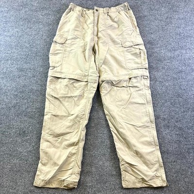 REI Pants Men's Large 34L Khaki Convertible Utility Cargo Pockets Hiking Camping