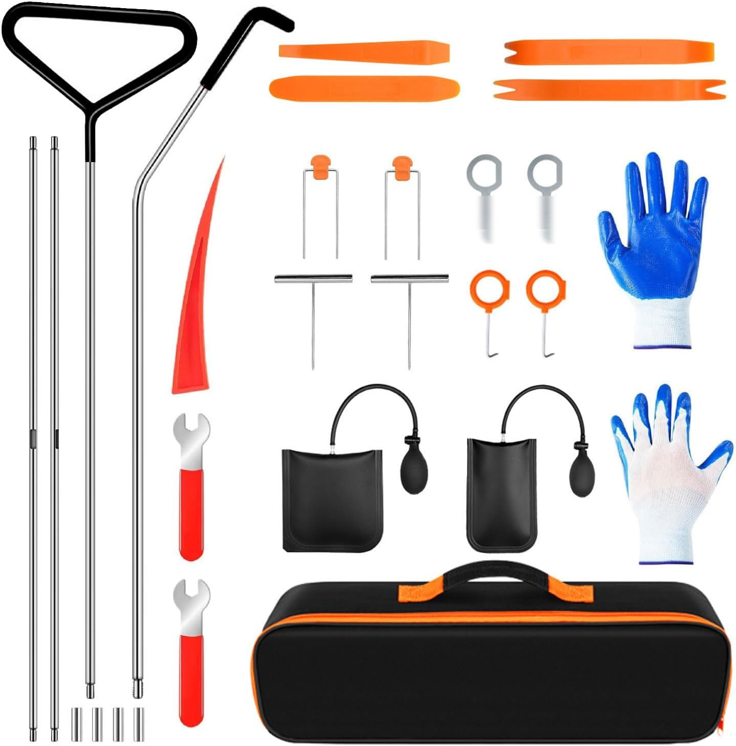 27PCS Car Tool Kit Set, Stainless Steel Essential Automotive Tools Sets with Car