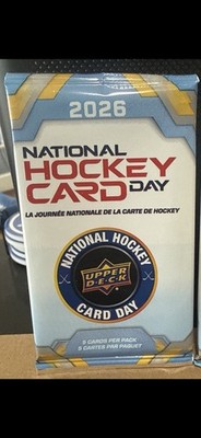 2026 National Hockey Card Day Limited Edition Upper Deck   1 SEALED Pack!!!!