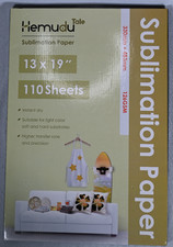 NEW Hemudu Sublimation Paper 13" X 19" 110 Sheets Transfer for T-shirts Tumblers