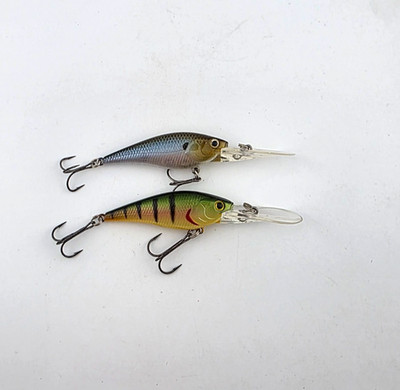 (2) Lucky Craft Slim Shad D-7 Crankbait Fishing Lures Lot of 2