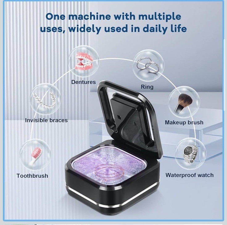 Ultrasonic Retainer Denture Cleaner Machine for Jewelry & More
