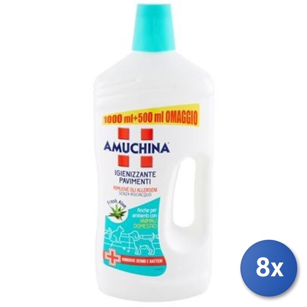 Bundle 8x Amuchina Pavimenti Aloe 1500ml: Pulito Igienizzato a Prezzo Top