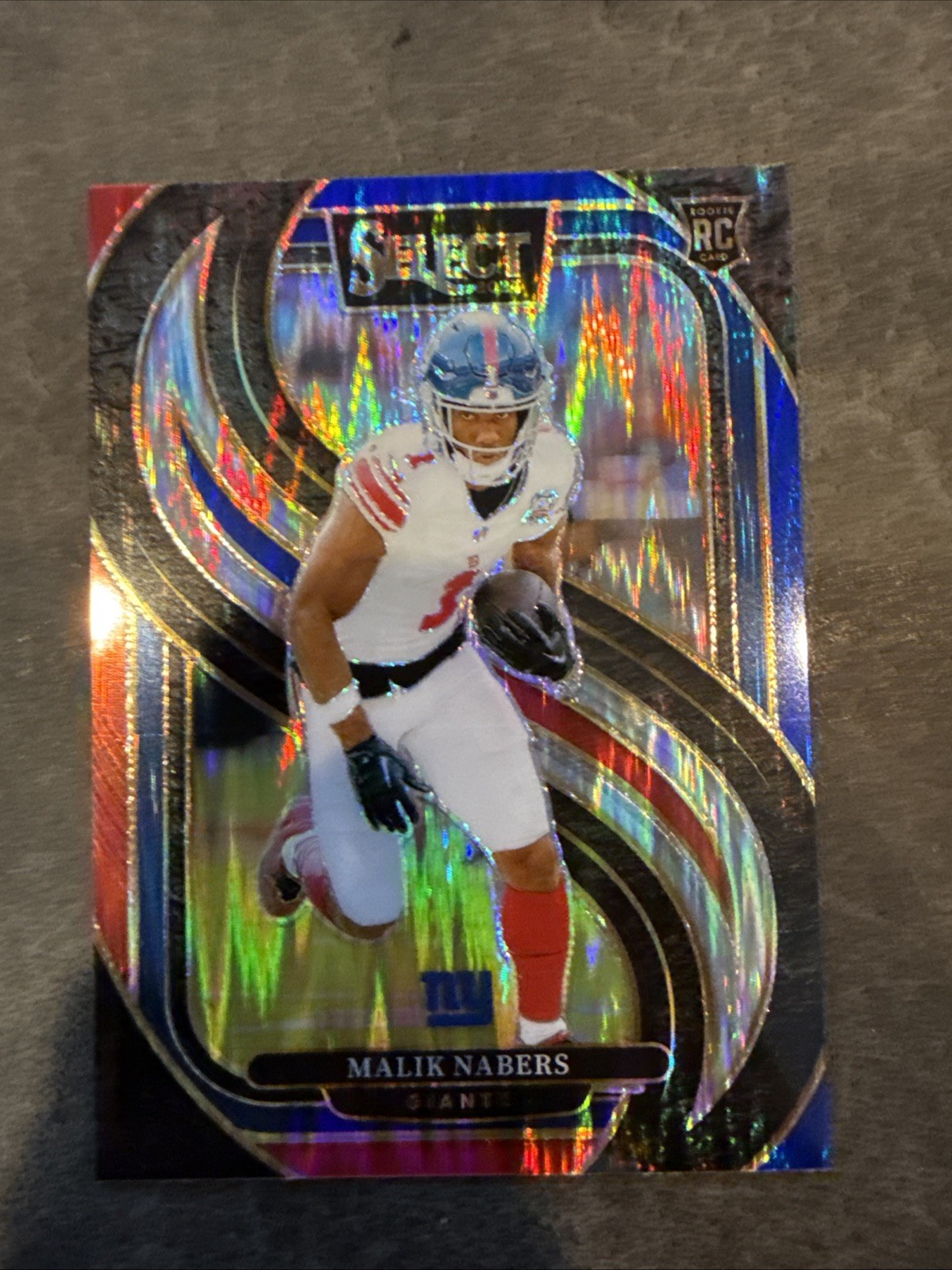 2024 PANINI SELECT RED BLUE SHOCK PRIZM MALIK NABERS PREMIER LEVEL #115 RC RARE
