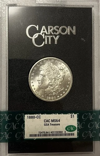 1880-CC GSA CAC MS64 Morgan Silver Dollar