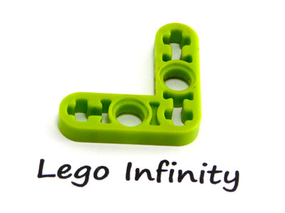4 LEGO Technic Lime 3x3x0.5 Bent 90 Degrees L Shape (32056)  4 Pieces