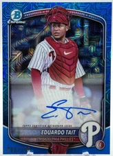 2025 Bowman PHI Phillies EDUARDO TAIT Mojo Blue /150 RC Auto - PACK FRESH