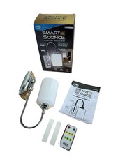 JML Smart Sconce Wireless 2 Way Dimmable Wall Light with Remote Control - Chrome