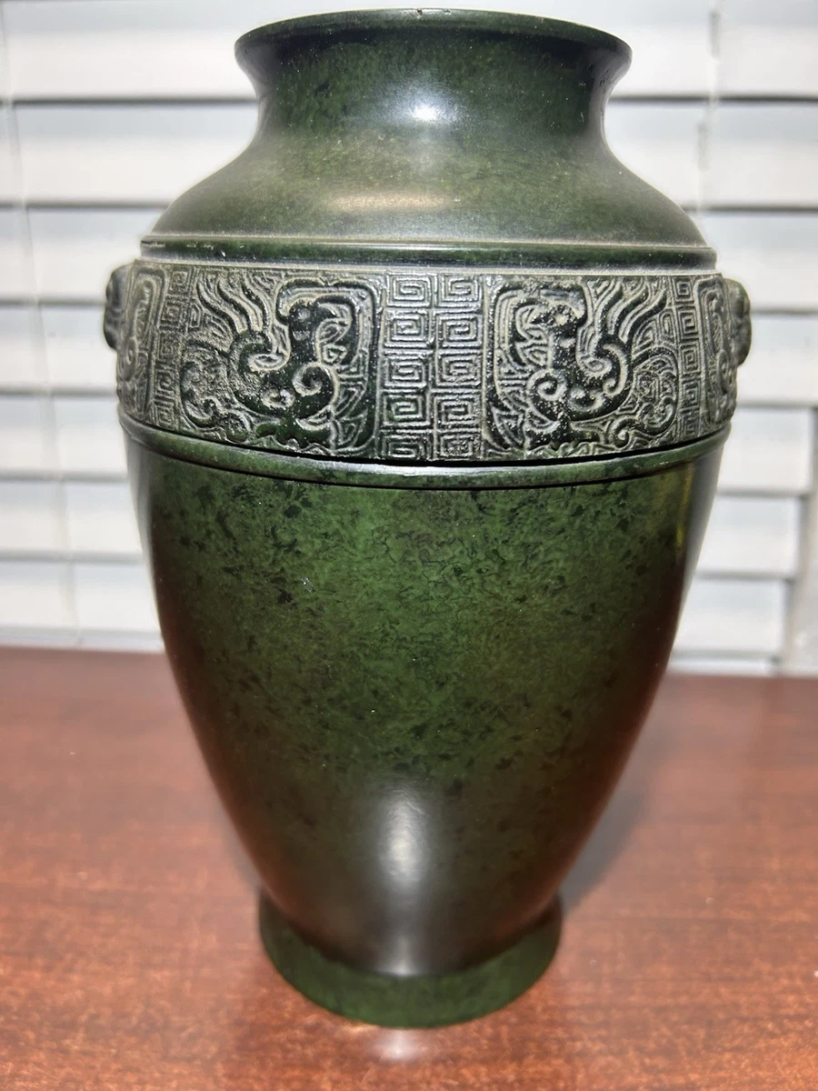 绿色中国风青铜花瓶| eBay