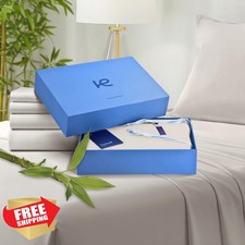 Kickoff Twin Light Grey Bamboo Viscose Sheets, 3pc Cooling Set