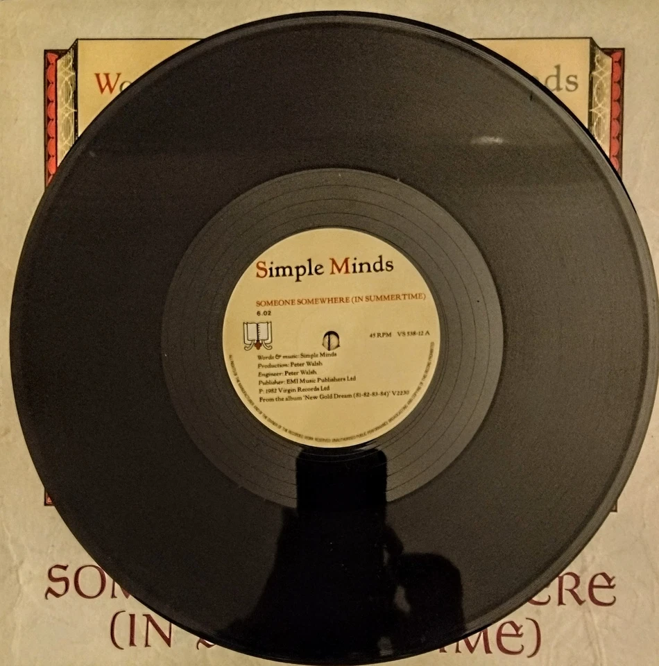 Simple Minds 'Someone Somewhere/King Is White' , 12" Vinyl Single, Excellent - Image 3 of 4