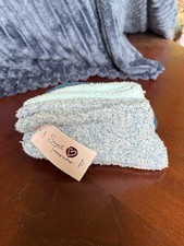 Secret Treasures 3 Pair Women's Blue Fuzzy Cozy Socks Crew Size 4-10 Brand NWT