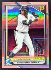 2024 Bowman Draft Chrome Rose Gold Refractor #BDC-124 Bralyn Brazoban /10