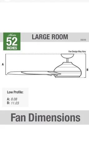 Hunter Fan Company 59248 Dempsey Indoor Low Profile Ceiling Fan With Remote - Picture 5 of 6