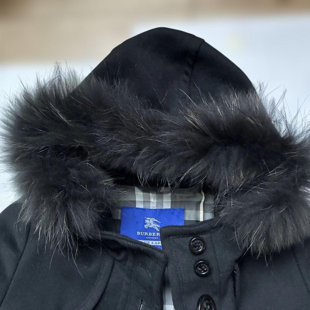 Burberry   Item  Blue Label Hooded Wool Coat thumbnail 3