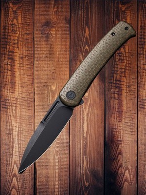 CIVIVI CETOS FLIPPER KNIFE GREEN MICARTA BLACK 14C28N STAINLESS STEEL C21025B-3