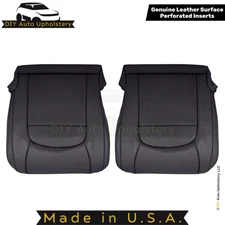 2008-2021 For Toyota Land Cruiser Genuine Leather Perf Front Bottom Covers Black