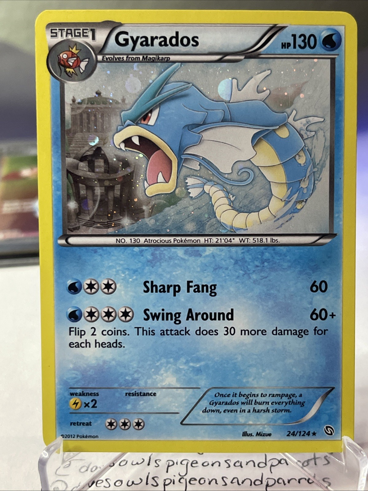 Pokemon TCG Gyarados 24/124 Cosmos Holo Dragons Exalted mp
