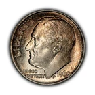 1960 10c Roosevelt Silver Dime - Original Toning - SKU-Y6115