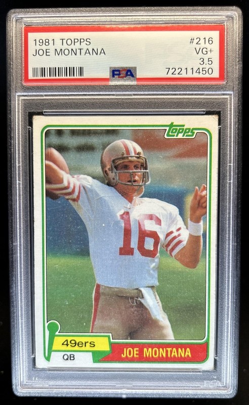 1981 Topps Joe Montana RC #216 49ers PSA 3.5 Rookie