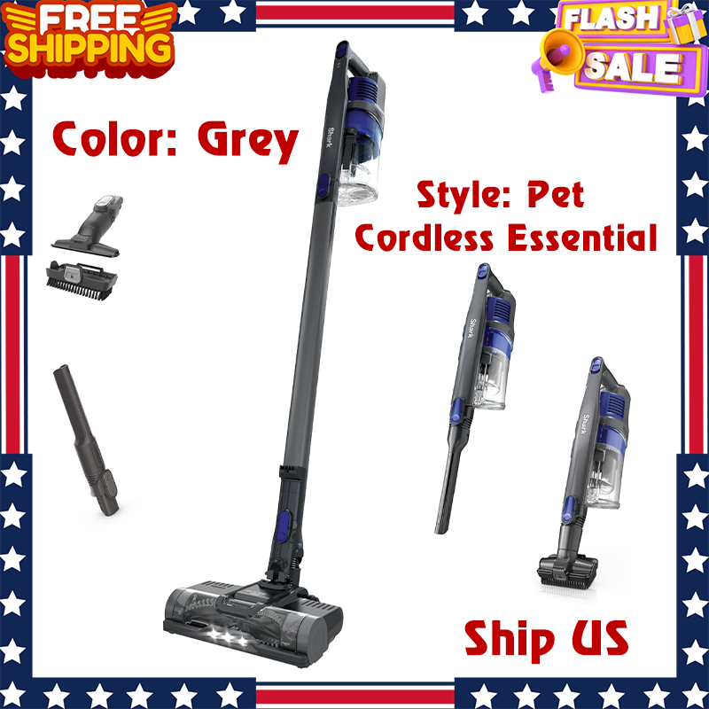 Shark Pet Cordless Stick Vacuum XL Dust Cup LED Headlights Blue Iris Cleaner Vac