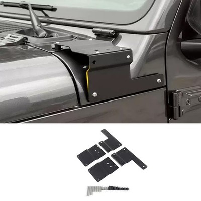 Black A-Pillar Light Mount Bracket LED Pod Holder for Jeep Wrangler JL 2018-2025