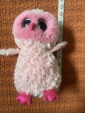 TY Beanie Boos Twiggy Pink Owl Plush Stuffed Toy Glitter Eyes 9" 2017 Retired