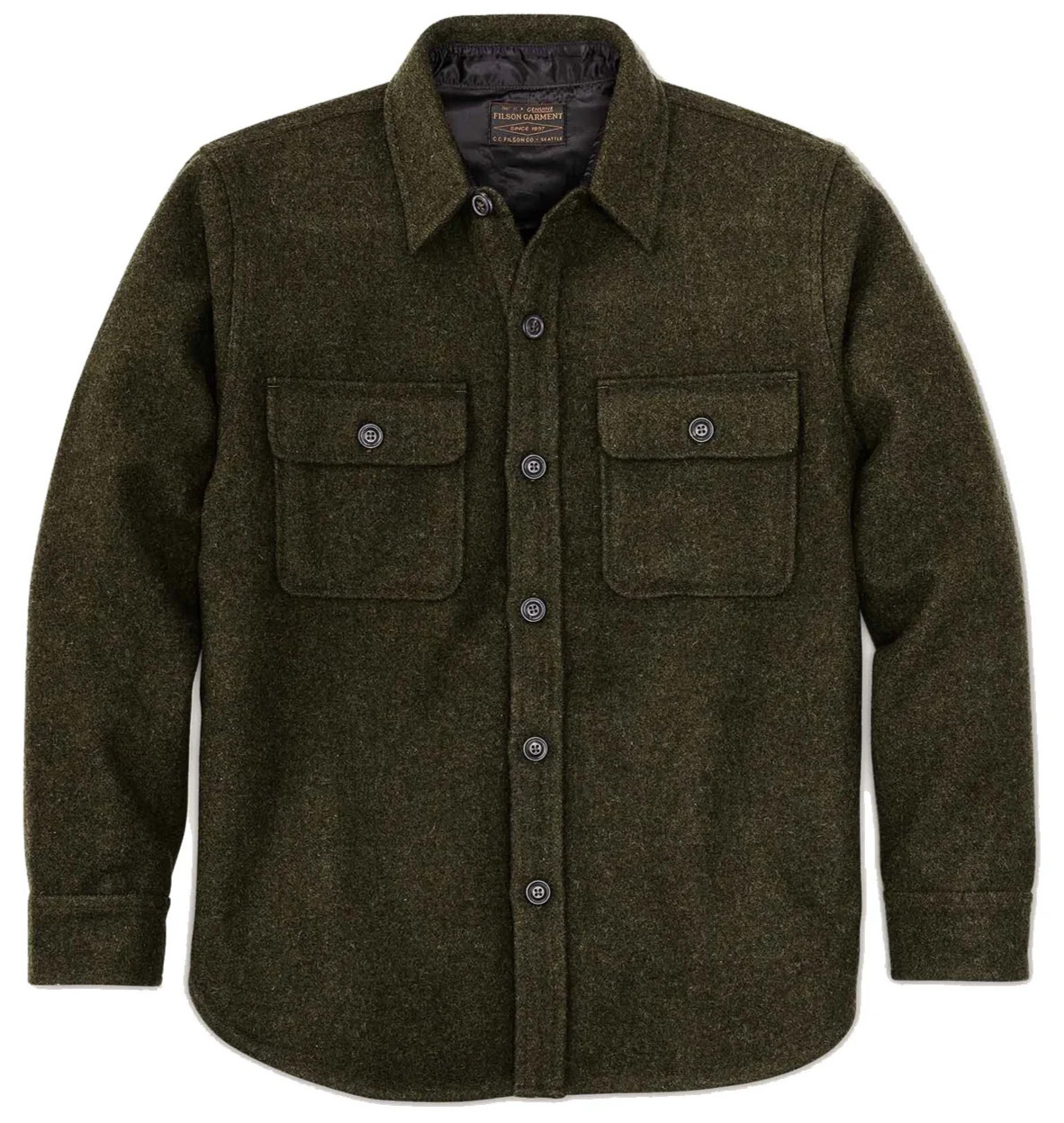 Filson CPO Wool Jac Shirt - XS - NEW - 20233072 Forest Green Olive Dark Jacket