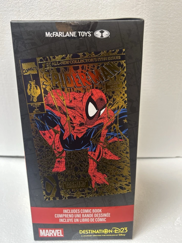 💥2025 D23 McFarlane 金色标签独家蜘蛛侠 #1 金色封面娱乐全新带盒 — 第 4/4 张图片