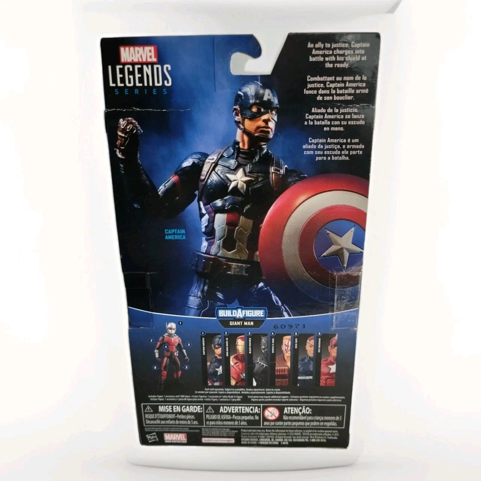 Figura de acción Marvel Legends Capitán América Guerra Civil Hombre gigante BAF Wave nueva en caja Foto 2 de 4