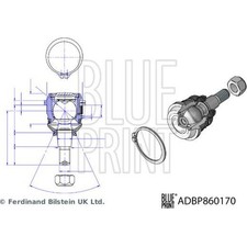 Blue Print ADBP860170 Traggelenk Führungsgelenk für HYUNDAI i20 i20 ACTIVE GB