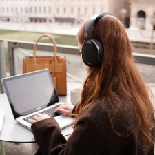 Bluetooth® Folding Over-Ear Headphones with Mics, Hi-Res Audio, ANC, Noise...