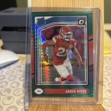 2024 Panini Optic Prizm - Rated Rookie Jaden Hicks #237- Green Hyper Prizm (RC)