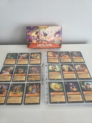 Disney Lorcana Set 12 Wilds Unbekannt Komplett Master Set 204/204 Non Foil Binder