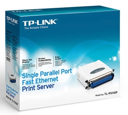 TP-LINK TL-PS110P Single Parallel Port Fast Ethernet Print Server Ver 1.6 1507C