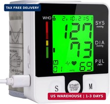 Wrist Blood Pressure Monitor for Home Use Digital Automatic Talking Wrist Blood